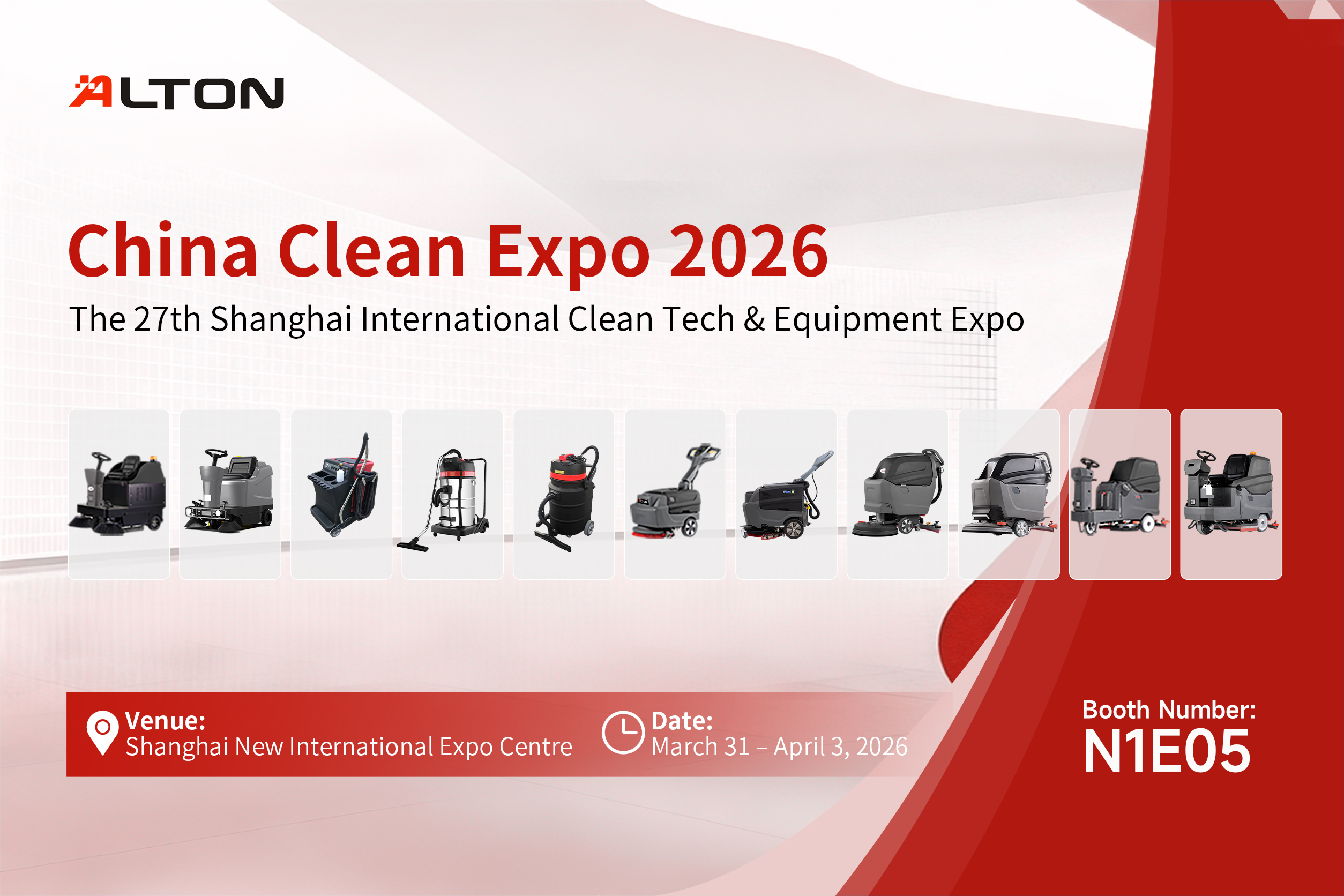 Alton floor scrubber unveiled at Shanghai International Cleaning Technology and Equipment Expo 2026