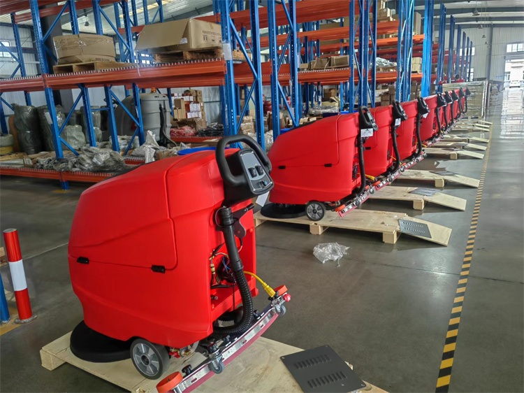 Trial order from Europe customer for Walk behind floor scrubber 