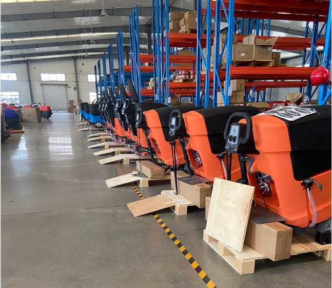 Deliver LCL shipment floor scrubber