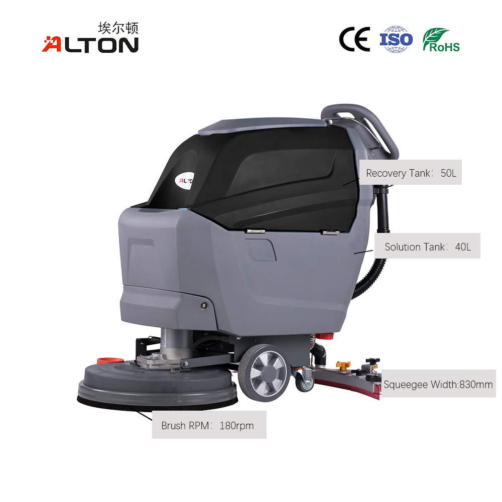 Alton T4B Small hand pushed commercial floor scrubber