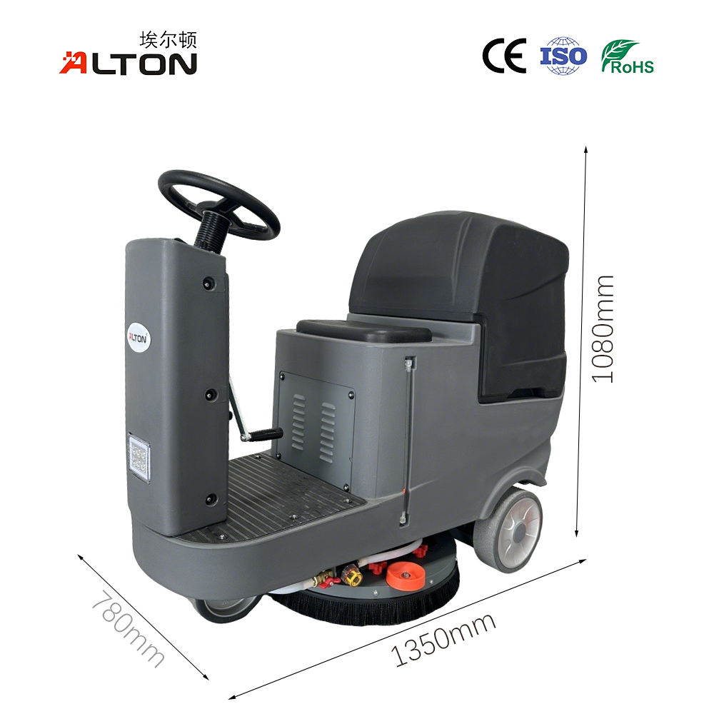 Alton A-7R Heavy-Duty 85/95L Compact Ride on Floor Scrubber for Shopping Malls